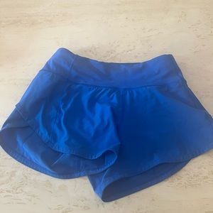 Blue lululemon speed up shorts